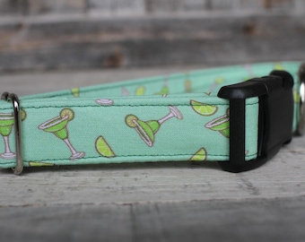 Collar de margaritas y limas, collar de verano para perro, collar para perro macho, collar para perro hembra, collar para mascota, collar para perro grande, collar para perro pequeño, collar para tacos