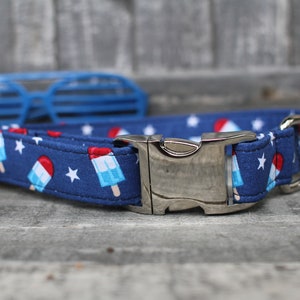 4th of July Dog Collar, Summer Dog Collar, Female Dog Collar, Male Dog Collar, Ice Cream Dog Collar, Small Dog Collar, Large Dog Collar