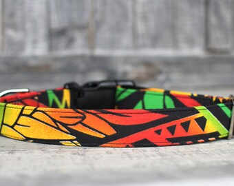 Tribal Dog Collar, Dog Collar, Male Dog Collar, Winter Dog Collar, Pet Collar, Large Dog Collar, Small Dog Collar, Fabric Dog Collar