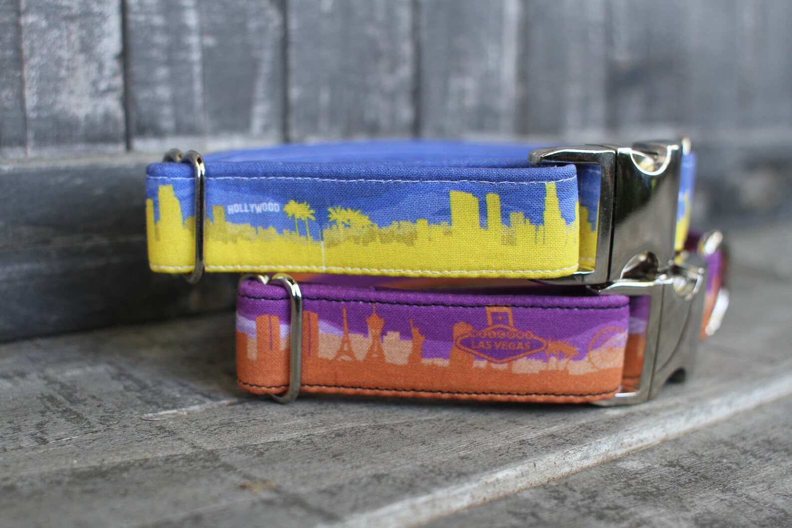 Las Vegas Dog Collar Desert Dog Collar Skyline Dog Collar Etsy