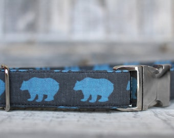 Bear Dog Collar | Fall Pet Collar | Male Dog Collar | Female Dog Collar | Large Dog Collar | Small Dog Collar