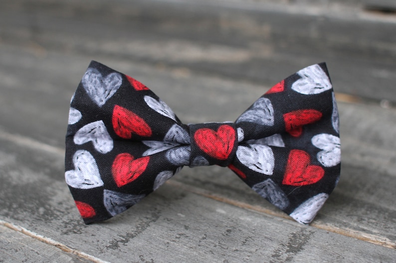 Hearts Bow Tie Valentines Bow Tie Boys Bow Tie Bow Tie for Etsy