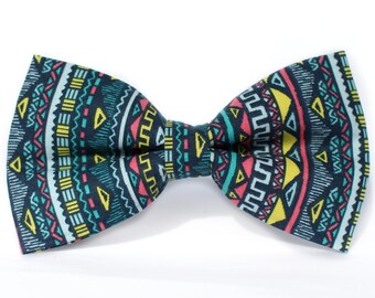 Geometric Bow Tie, Boys Bow Tie, Formal Bow Tie, Bow Tie for Wedding, Groomsmen Bow Tie, Mens Bow Tie, Dog Bow Tie, For Him