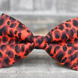 Pajarita de leopardo roja / Pajarita de boda para hombre / Pajarita para hombre / Pajarita para niño / Pajarita para niño / Pajarita para perro / Para él / Padrinos de boda