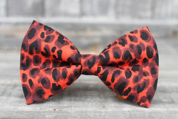 mens leopard bow tie