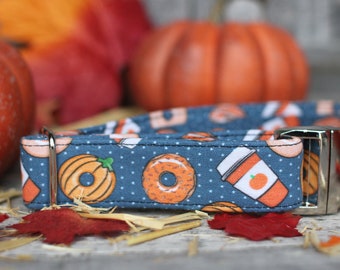 Pumpkin Spice Dog Collar, Autumn Dog Collar, Fall Dog Collar, Female Dog Collar, Male Dog Collar, Small Dog Collar, Large Dog