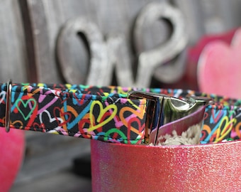 Hearts Dog Collar | Valentines Pet Collar | Handmade