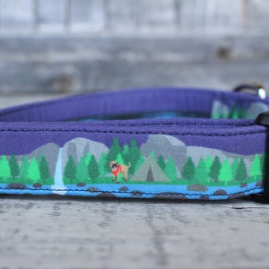 Yosemite Inspired Dog Collar, Male Dog Collar, Large Dog Collar, Small Dog Collar, Pet Collar, Outdoor Dog Collar, Green Dog Collar