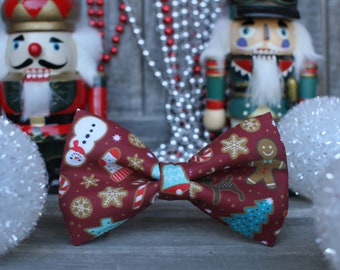 Old Fashion Christmas Bow Tie | Holiday Bow Tie | Bow Tie for Kid | Bow Tie for Dog | Toddler Bow Tie | Boys Bow Tie |  Bow Tie for Men