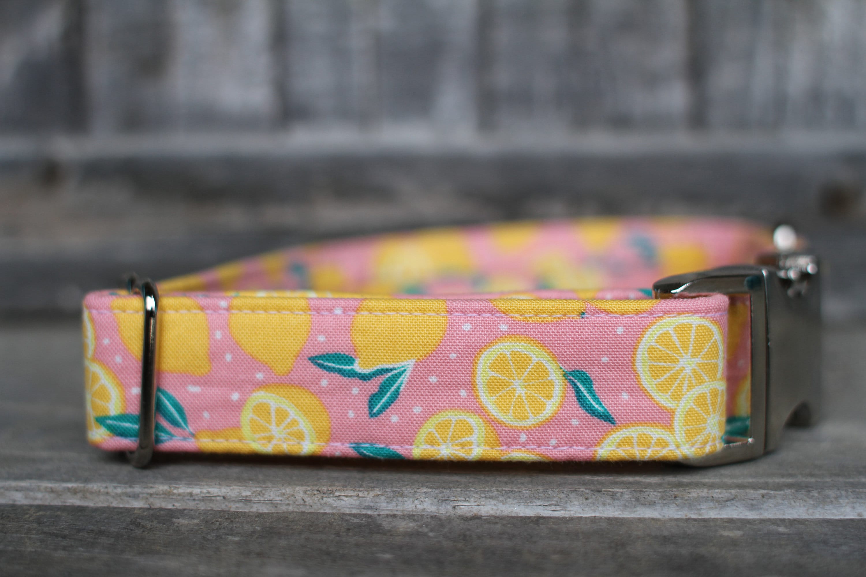 Lemon Dog Collar Summer Dog Collar Female Dog Collar Pink Etsy Australia