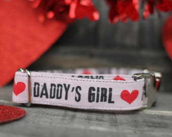 Daddys Mädchen Hundehalsband, Vatertags-Haustier-Halsband, Valentinstag Hundehalsband für Mädchen