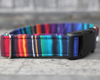 Stripes Dog Collar, Serape Dog Collar, Southwest Dog Collar, Girl Dog Collar, Male Dog Collar, Small Dog Collar, Large Dog Collar