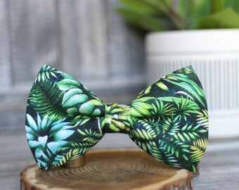 Palm Leaves Bow Tie, Hawaiian Bow Tie, Easter Bow Tie, Formal Bow Tie, Bow Tie for Wedding, Mens Bow Tie, Boys Bow Tie, Dog Bow Tie