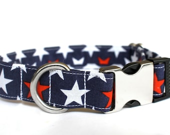 Patriotic Collar, Pet Collar, Dog Collar, Female Dog Collar, Metal Buckle, Male Dog Collar, Small Dog Collar, Large Dog Collar