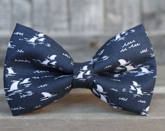 Shark Bow Tie, Summer Bow Tie, Boys Bow Tie, Toddler Bow Tie, Bow Tie for Men, For Him, Bowtie, Dog Bow Tie, Mens Bow Tie, Wedding Bow Men