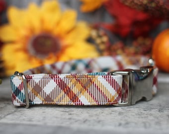 Autumn Dog Collar, Plaid Dog Collar, Fall Dog Collar, Southwest Collar, Female Dog Collar, Male Dog Collar, Small Dog Collar, Large Dog