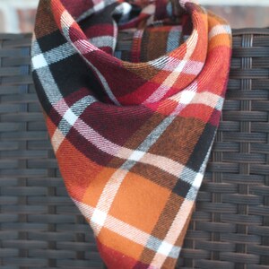 Autumn Dog Bandana, Plaid Dog Bandana, Fall Dog Bandana, Female Dog Bandana, Male Dog Bandana, Small Dog Bandana, Large Dog Bandana bild 3