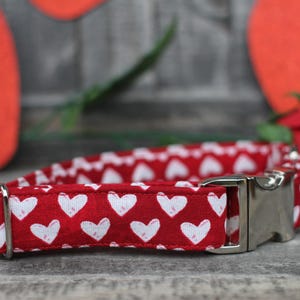 Hearts Dog Collar | Valentines Pet Collar | Handmade