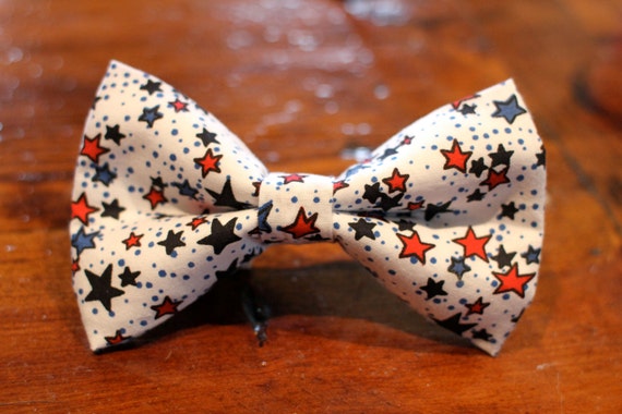 Stars Bow Tie | Red, White & Blue Bow Tie | USA Bow Tie | Bow Tie for Men | For Him | Bowtie | Dog Bow Tie | Mens Bow Tie | Boys Bow Tie