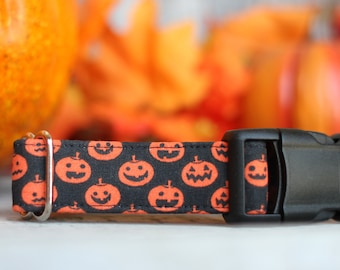 Pumpkin Dog Collar, Autumn Pet Collar, Fall Dog Collar, Female Dog Collar, Male Dog Collar, Small Dog Collar, Large Dog Collar
