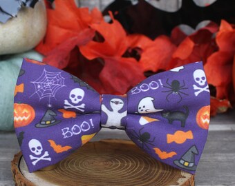 Halloween Bow Tie, Pumpkin Bow Tie, Ghost Bow Tie, Mens Bow Tie, Toddler Bow Tie, Boys Bow Tie, Bow Tie for Boys, Bow Tie for Dog