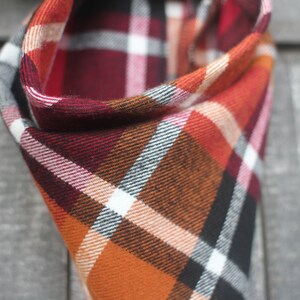 Autumn Dog Bandana, Plaid Dog Bandana, Fall Dog Bandana, Female Dog Bandana, Male Dog Bandana, Small Dog Bandana, Large Dog Bandana bild 2