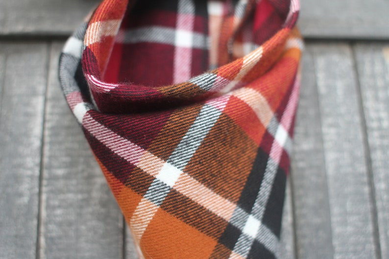 Autumn Dog Bandana, Plaid Dog Bandana, Fall Dog Bandana, Female Dog Bandana, Male Dog Bandana, Small Dog Bandana, Large Dog Bandana bild 2