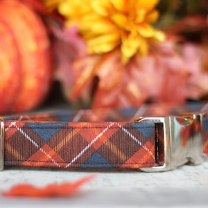 Autumn Plaid Dog Collar, Fall Dog Collar, Southwest Collar, Female Dog Collar, Male Dog Collar, Small Dog Collar, Large Dog