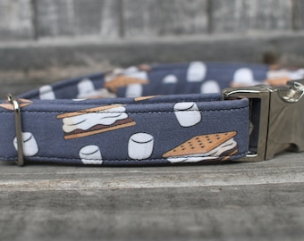 S'Mores Dog Collar, Autumn Pet Collar, Fall Dog Collar, Female Dog Collar, Male Dog Collar, Small Dog Collar, Large Dog