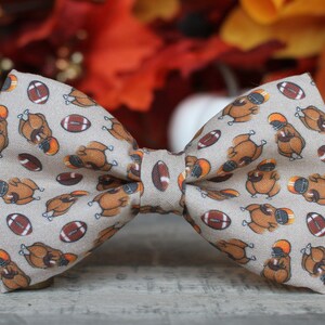 Football and Turkey Bow Tie, Dog Bow Tie, Sports Bow Tie, Bow Tie for Dog, Boys Bow Tie, Bowtie, Kids Sports Bow Tie, Mens Bow Tie