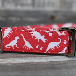 Dinosaur Dog Collar | Male Dog Collar | Boy Dog Collar | Fabric Dog Collar | Large Dog Collar | Small Dog Collar | Gift for Pet Lovers