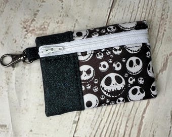 Mini Vinyl Snap on Pouch with Spooky Fun Prints