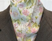 Four Fold Stock Tie, Foxhunting Traditional Stock Tie, Horse Show Stock Tie, Modern Floral