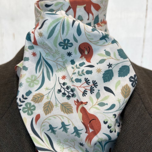 Four Fold Stock Tie Foxhunting Stock Tie Traditional Four Etsy