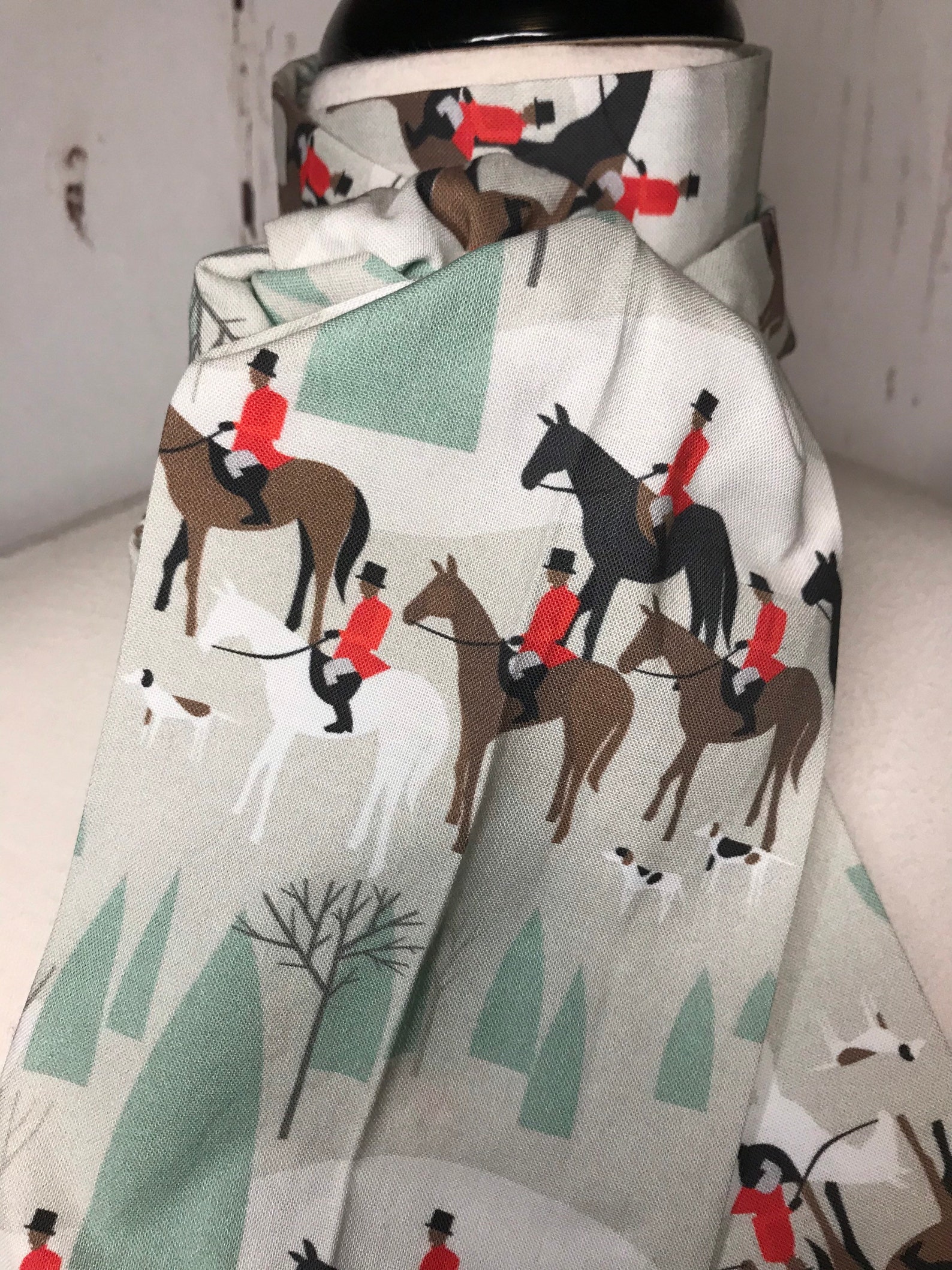 Four Fold Stock Tie Foxhunting Traditional Stock Tie Modern Etsy