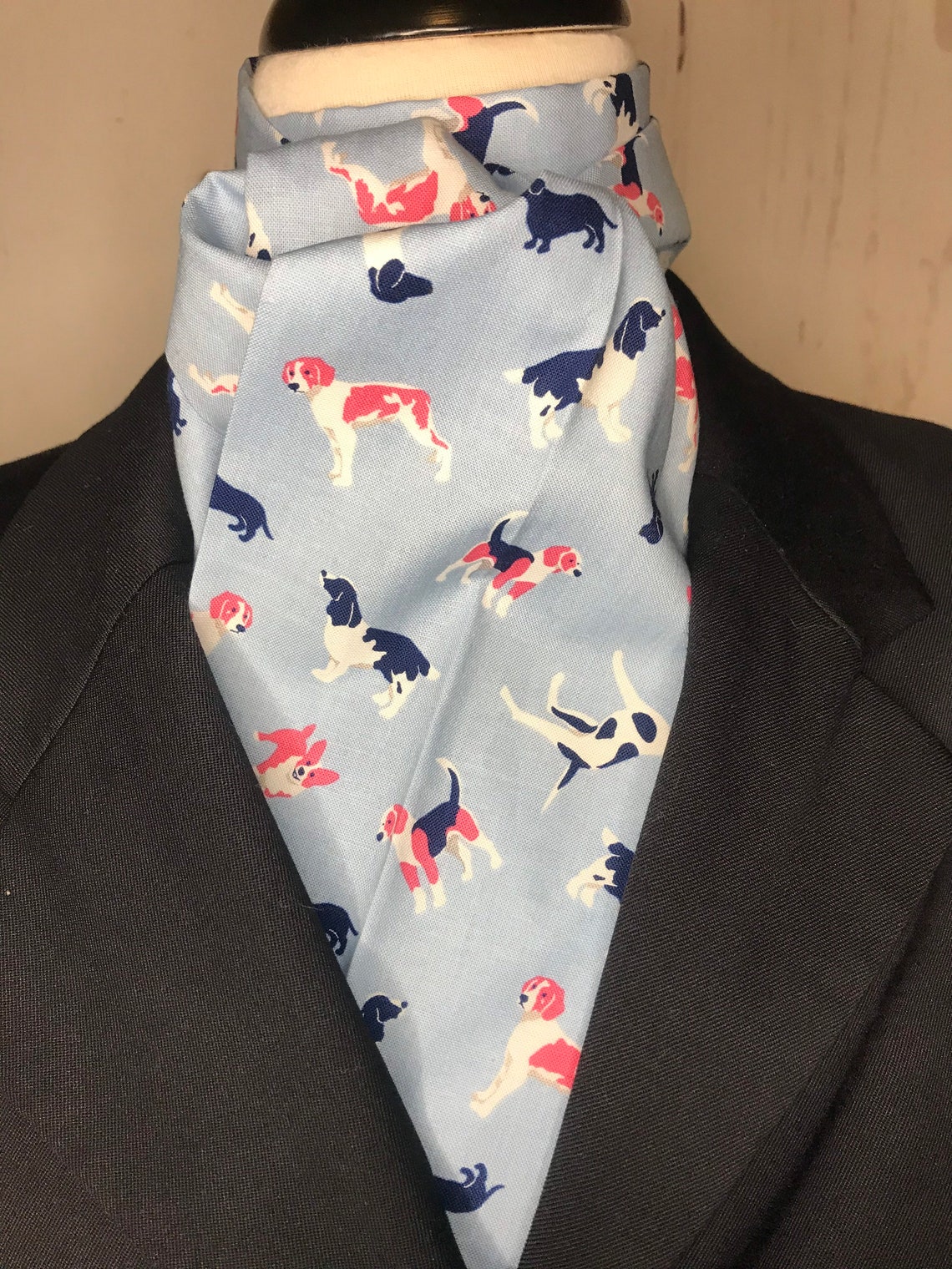 Four Fold Stock Tie Foxhunting Traditional Stock Tie Horse Etsy Sweden