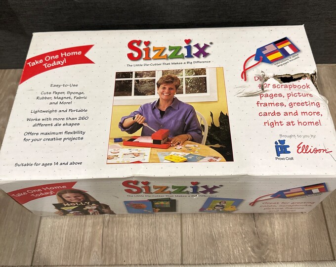 Sizzix Original Red Die Cutting Machine W/ Cutting Dies, Pad Instructions & Box Etsy