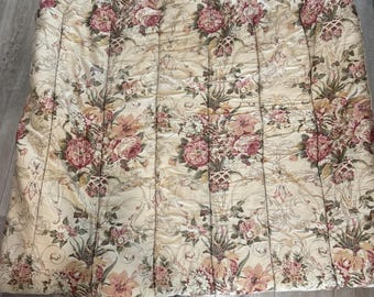 Vintage Ralph Lauren GUINEVERE King Comforter Cotton Sateen Beige Floral