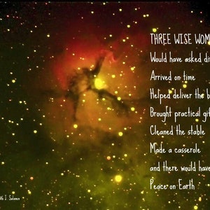 DIGITAL DOWNLOAD Trifid Nebula Christmas Inspirational  Astro-Photography