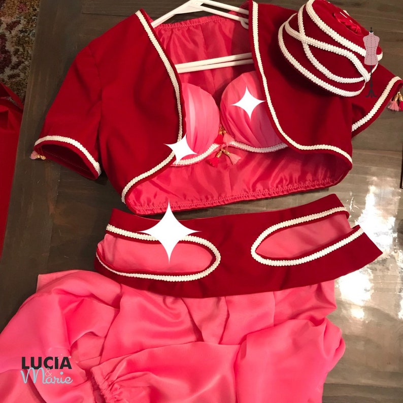 Pink Genie Costume Adult Costume Jeannie madetoorder Etsy