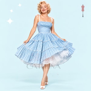 marilyn monroe dress blue Sundress marilyn monroe blue polka dot dress