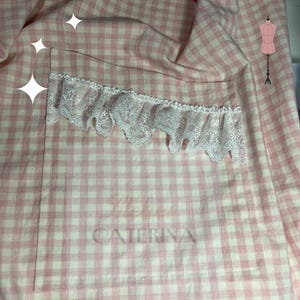 Pink Gingham Wedding Dress Brigitte Bardot inspired 1950s Country French Dress Bild 9