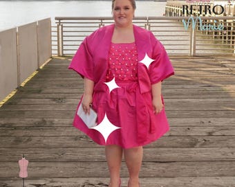 Pink Couture Dress with Tassels and Rhinestones Audrey Inspired Costume
