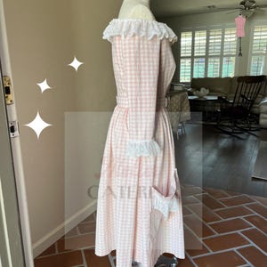 Pink Gingham Wedding Dress Brigitte Bardot inspired 1950s Country French Dress Bild 6