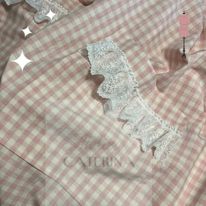 Pink Gingham Wedding Dress Brigitte Bardot inspired 1950s Country French Dress Bild 8