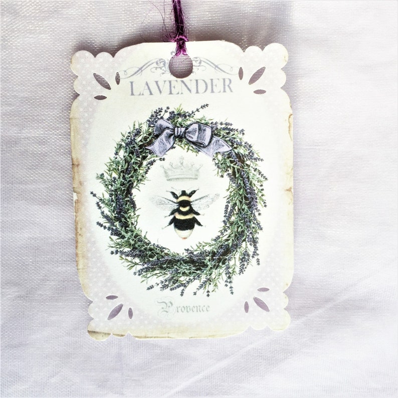 Victorian Lavender Gift Tags Lavender Gift Tags Honey Bee - Etsy