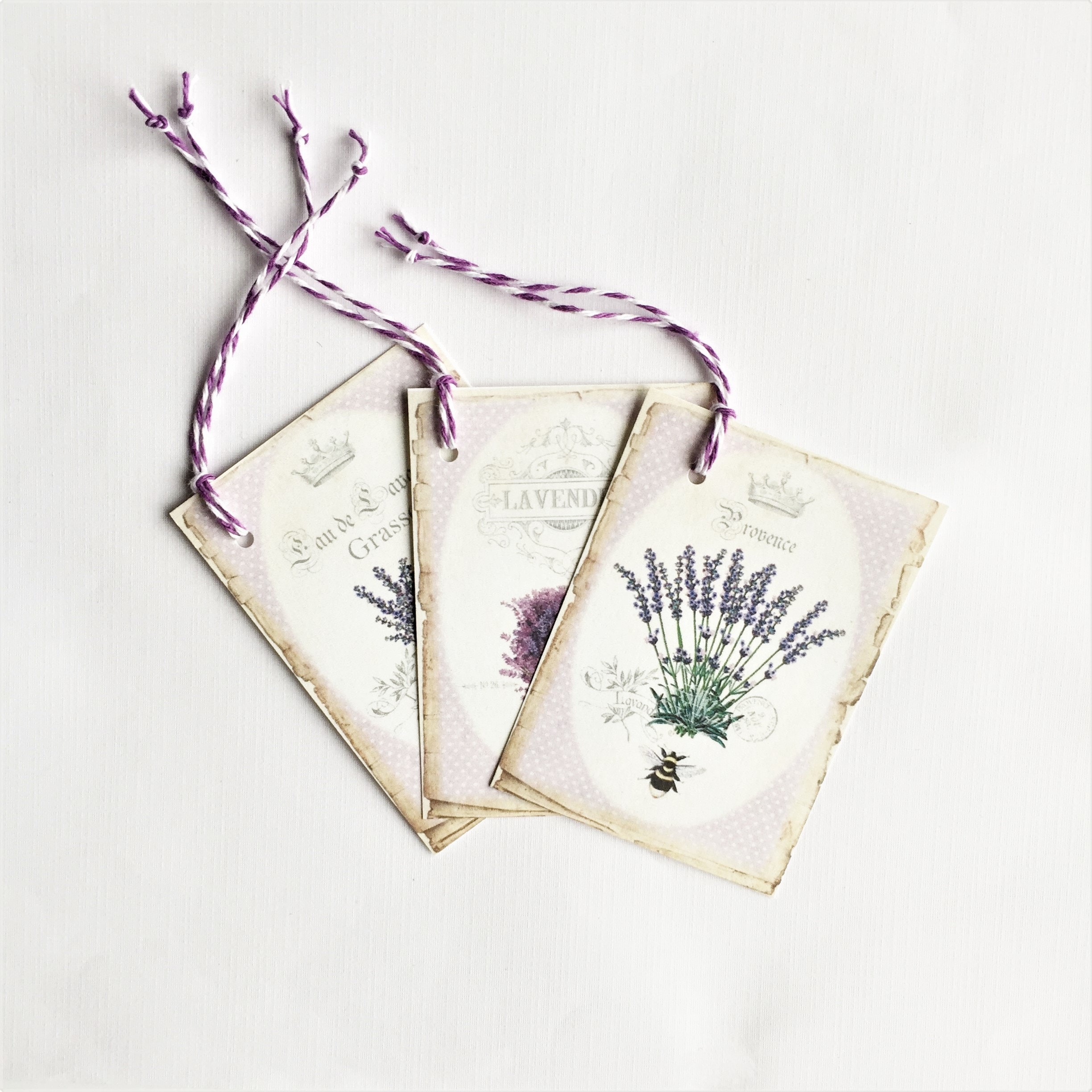 Lavender Flowers Gift Tags SET of 3 Gift Tags Flowers Gift | Etsy