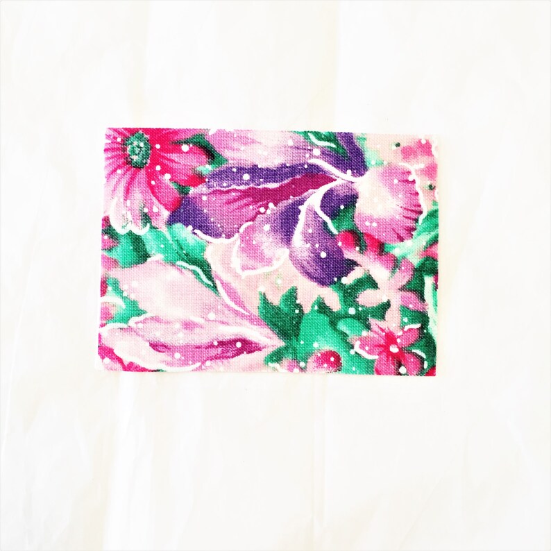 Fabric Mini Cards Textile Mini Note Cards Fabric Gift Tags,Set of 6 Mini Note Cards Blank Mini Cards Blank Note Cards Textile Gift Tags