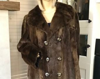 新品カナダ産長毛ビーバー毛皮コートジャケットメンズ男性サイズサイズ