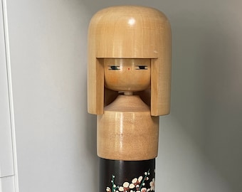 Japan Japanse Houten Kokeshi Pop 10" Gesigneerd